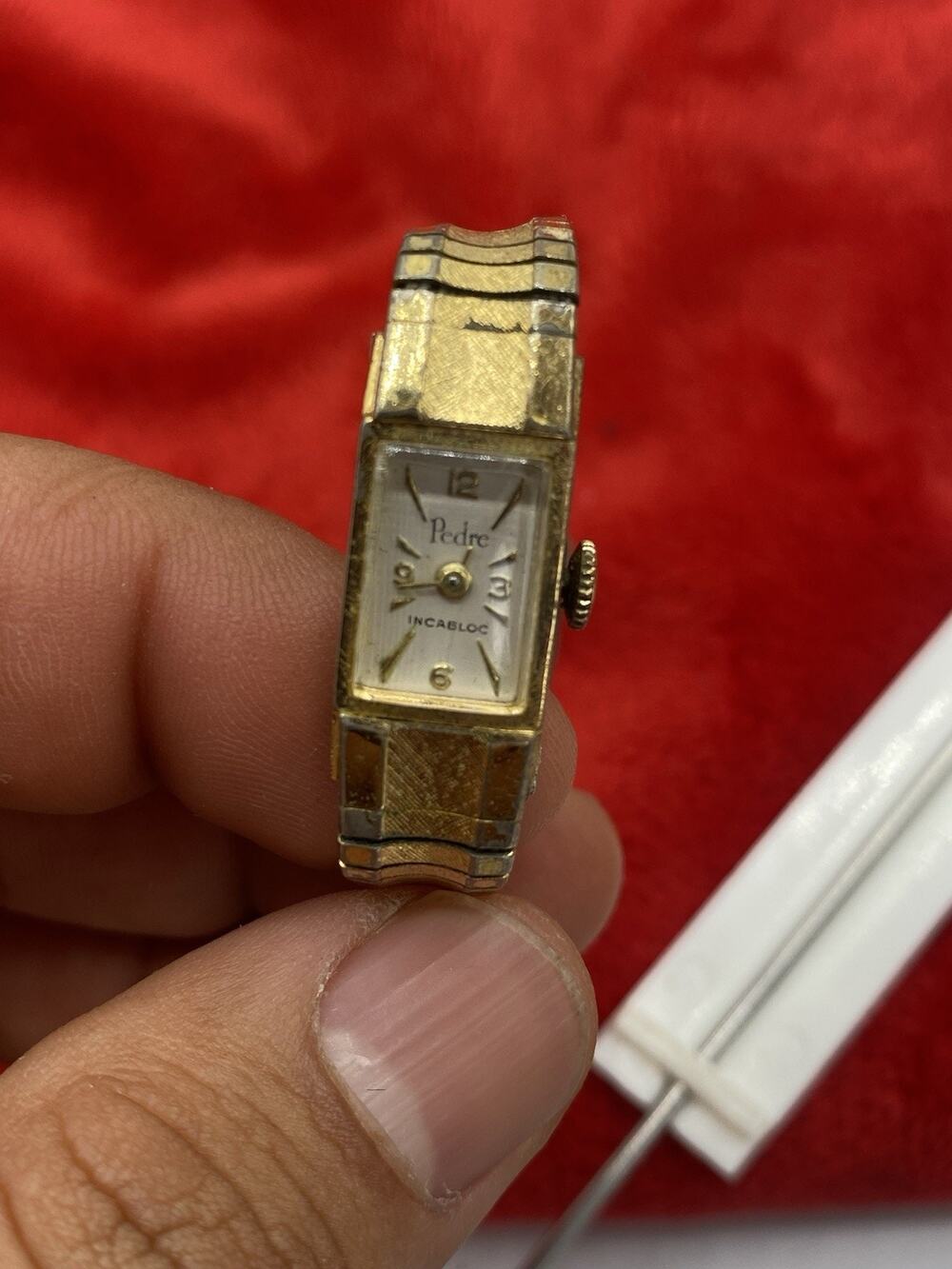 Vintage Women’s PEDRE Incabloc Mechanical watch 1960s Gold Filled 11mm Bezel